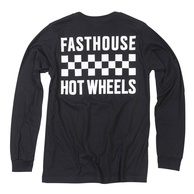 Fasthouse Stacked Hot Wheels LS Tee Black