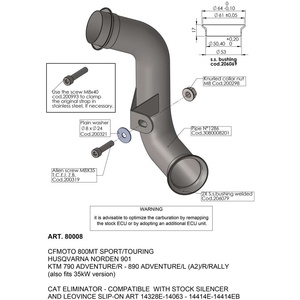 CAT ELIMINATOR (LINK PIPE) for KTM 890 ADVENTURE/L A2/R/RALLY