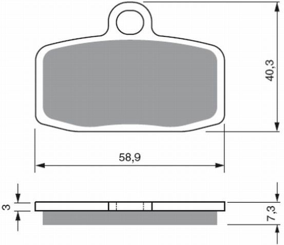 Brzdové destičky GOLD FREN 307 S33 OFF-R