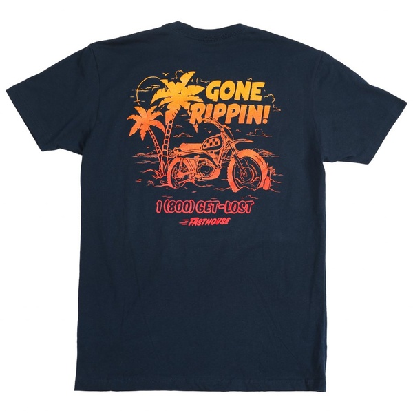 Fasthouse Gone Rippin Tee Navy