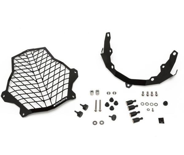 Kryt světlometu černý, nerezová ocel, s rychloupínáním, držák černý, pro KTM 1050, 1090, 1