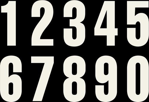 NUMBER 1  3Pieces White 5\'\'