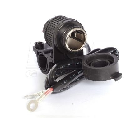 Zásuvka 12V 22mm - na řidítka - vodotěsná