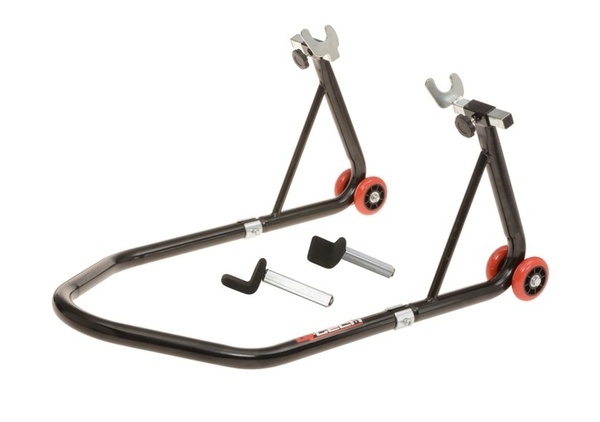 STOJAN NA MOTOCYKL ZADNÍ, QTECH (ČERNÝ)