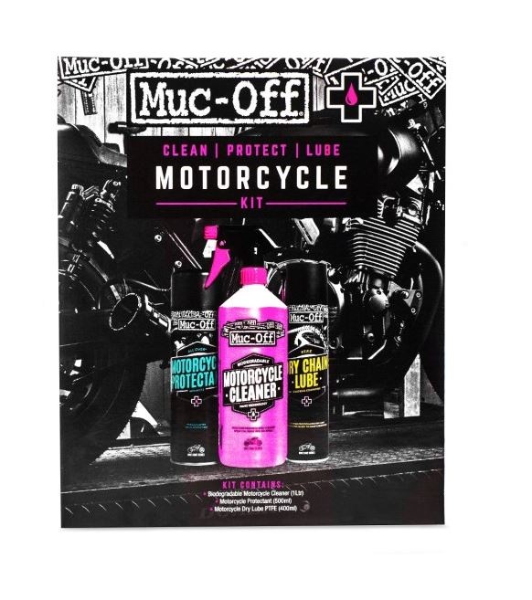 MUC-OFF MOTORCYCLE CLEAN PROTECT LUBE KIT - Sada pro čištění a ochranu povrchu motocyklů