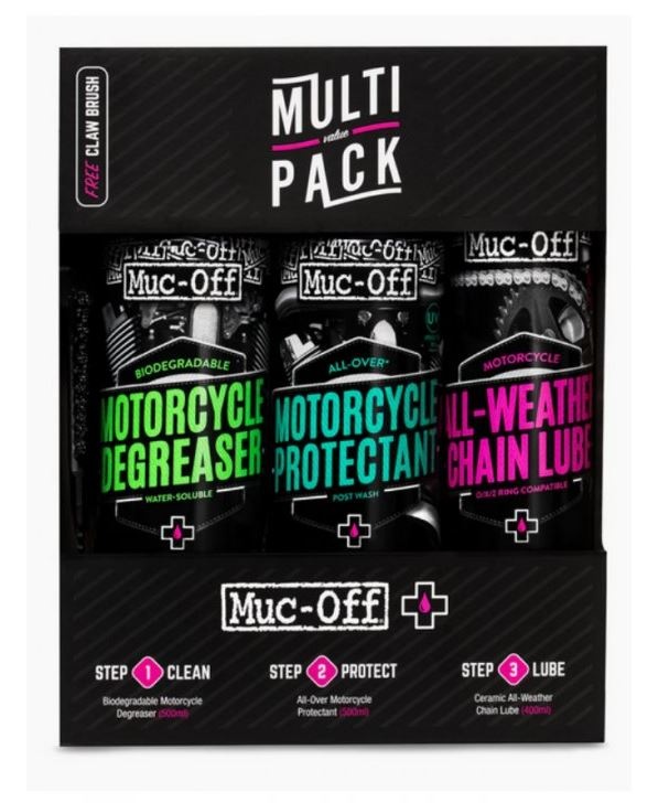 MUC-OFF MOTORCYCLE MULTI VALUE PACK - Sada pro základní péči o motocykl
