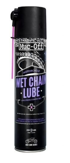 MUC-OFF MOTORCYCLE WET CHAIN LUBE 400 ml - Mazivo na moto řetězy do mokra