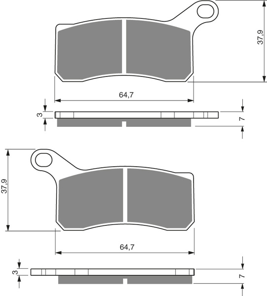Brzdové destičky GOLD FREN 261 K5