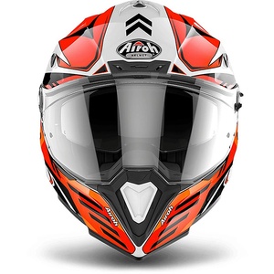 Airoh COMMANDER CARBON bílá/oranžová XL62