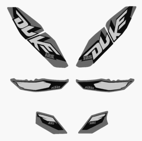 DECAL KIT 125 DUKE ORANGE 2013