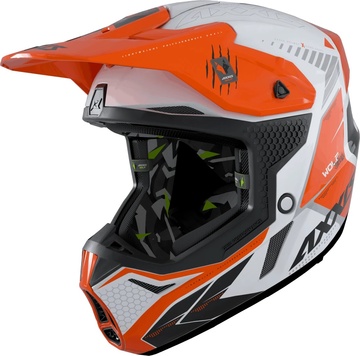 Motokrosová helma AXXIS WOLF ABS star track a4 lesklá fluor oranžová M/57-58 - poslední kusy