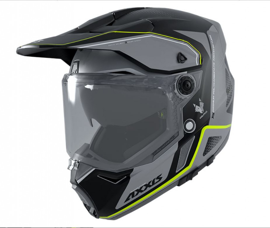 Enduro helma AXXIS WOLF DS roadrunner B2 M/58 lesklá šedá - poslední kus