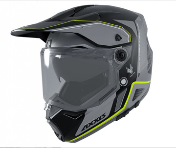 Enduro helma AXXIS WOLF DS roadrunner B2 M/58 lesklá šedá - poslední kus