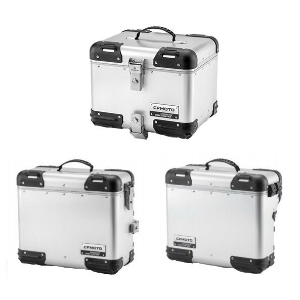 CFMOTO 450MT/800MT hliníkové boxy (sada) - stříbrná