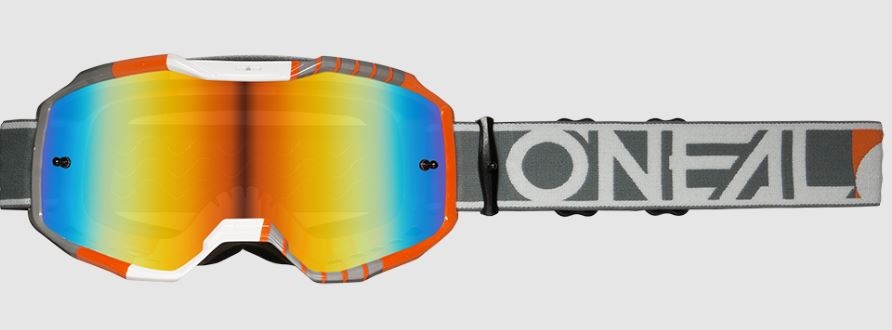 B-10 Goggle DUPLEX V.24 white/gray/orange - radium red
