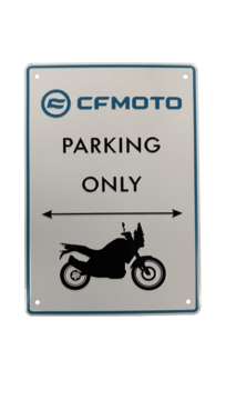 Plechová cedule CFMOTO Moto Parking