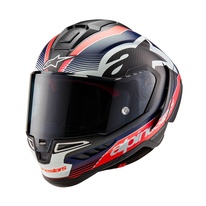 přilba SUPERTECH R-10 TEAM, ALPINESTARS matný karbon/červená fluo
