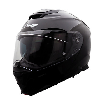 Moto helma Yohe 937 Double Visor Lesklá Černá