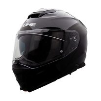 Moto helma Yohe 937 Double Visor Lesklá Černá