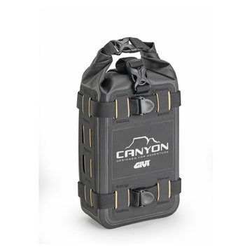 GRT730 malá vodotěsná brašna GIVI na sedlo nebo do padáků, černá, 3 litry, řada CANYON