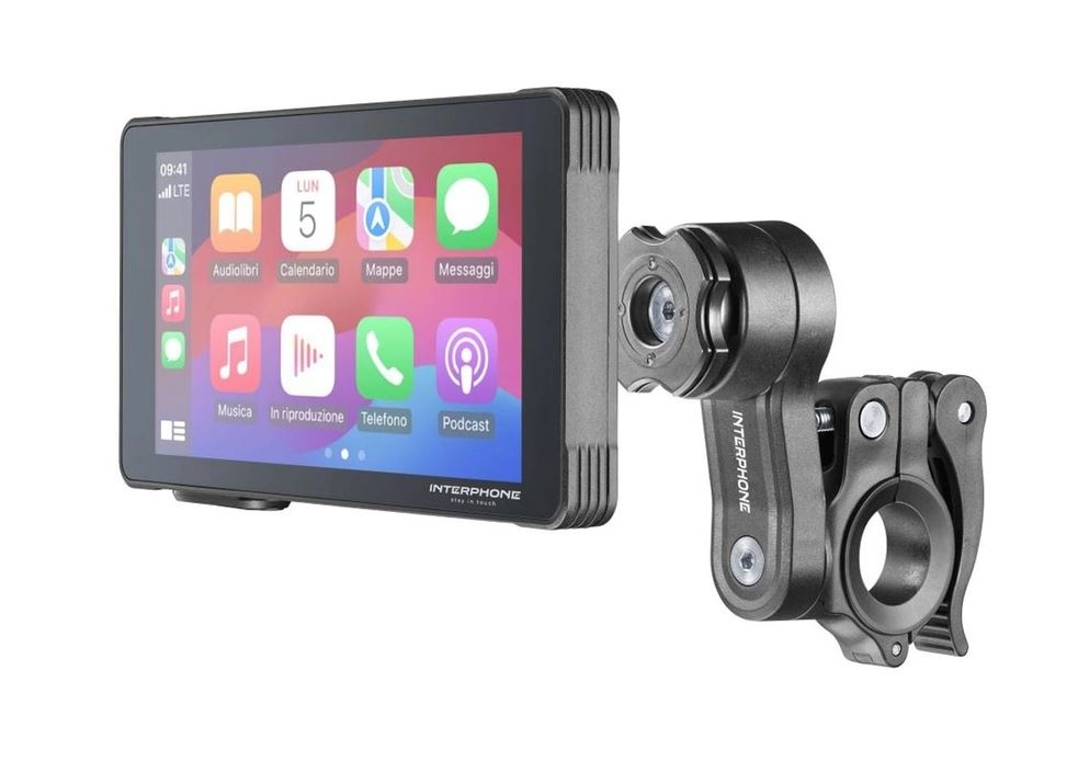 Interphone displej RideSync – Zrcadlení na motorku s ochranným sklem