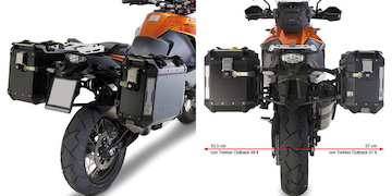 PLO7713CAM trubkový nosič PL ONE-FIT pro KTM S. Adv. 1290 R/S (21-25) pro boční kufry OBKN