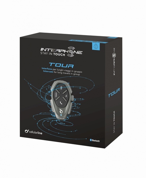 Bluetooth handsfree CellularLine Interphone TOUR Single Pack