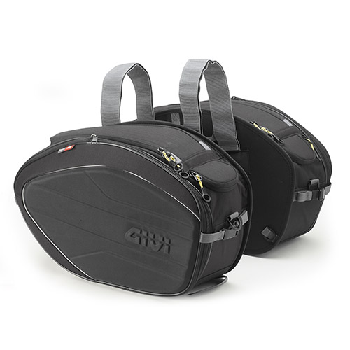 Boční brašny velké GIVI, černé, rozšiřitelné, objem 28-35 l