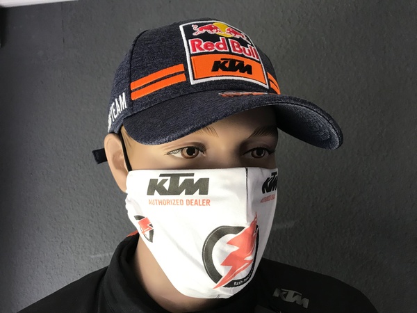 Rouška s logem Flash team - bílá