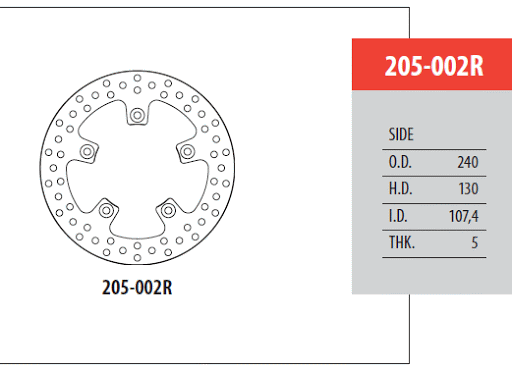 Brzdový kotouč GOLDFREN 205-002 R 