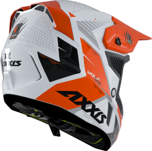 Motokrosová helma AXXIS WOLF ABS star track a4 lesklá fluor oranžová - poslední kusy