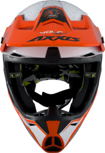 Motokrosová helma AXXIS WOLF ABS star track a4 lesklá fluor oranžová - poslední kusy