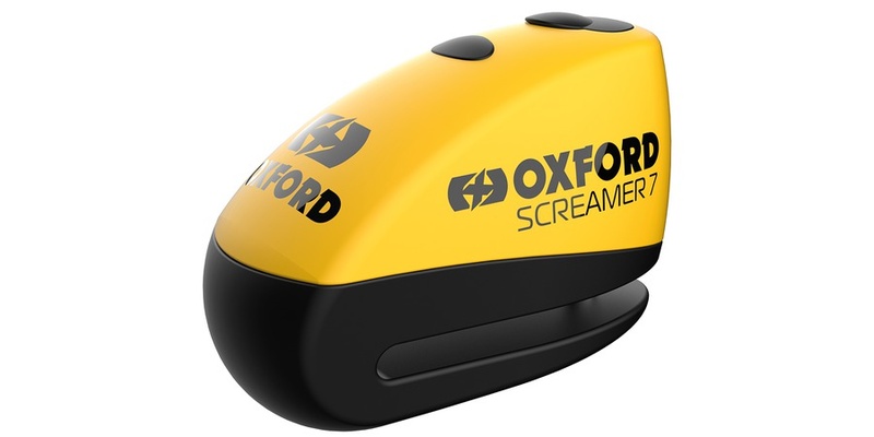 Zámek kotoučové brzdy SCREAMER s alarmem, čep 7mm žlutý