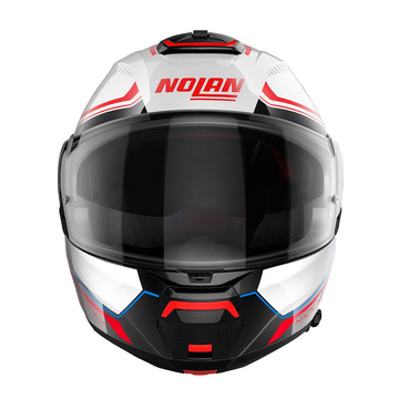 Moto helma Nolan N100-6 Surveyor Metal White/Blue N-COM 24