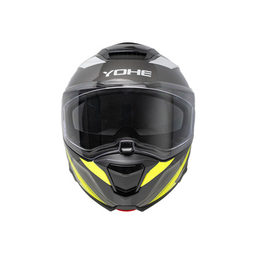Moto helma Yohe 937 Double Visor Fluo/černá