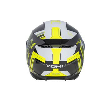 Moto helma Yohe 937 Double Visor Fluo/černá
