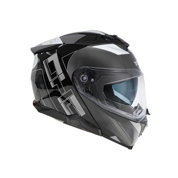 Moto helma Yohe 937 Double Visor Černá/Šedá
