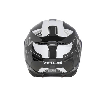 Moto helma Yohe 937 Double Visor Černá/Šedá