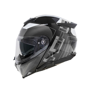 Moto helma Yohe 937 Double Visor Černá/Šedá