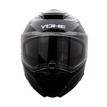 Moto helma Yohe 937 Double Visor Lesklá Černá