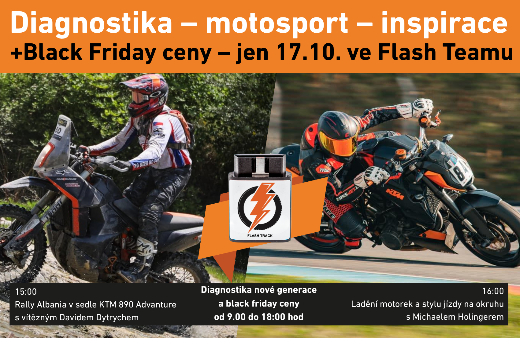 Den diagnostiky, motosportu, inspirace a Black Friday cen